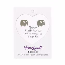 Elephant, Everyday Earrings (White) - Thumbnail 2