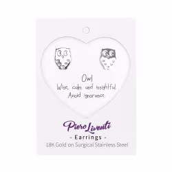 Owl, Everyday Earrings (White) - Thumbnail 2