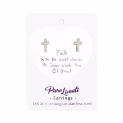 Cross, Everyday Earrings (Rose or White) - Thumbnail 2