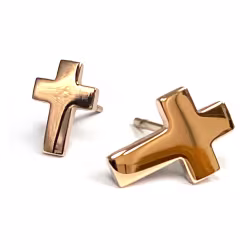 Cross, Everyday Earrings (Rose or White) - Thumbnail 3