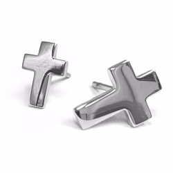 Cross, Everyday Earrings (Rose or White) - Thumbnail 1