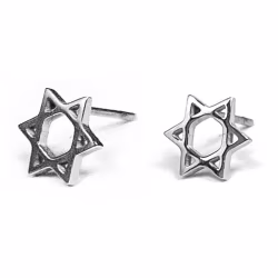 Star of David, Everyday Earrings (Rose or White) - Thumbnail 1