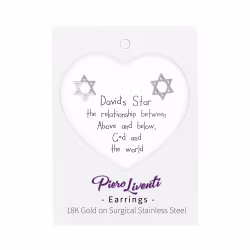Star of David, Everyday Earrings (Rose or White) - Thumbnail 2