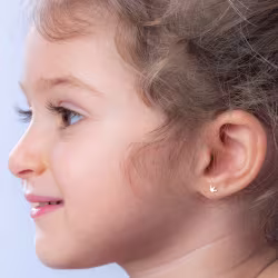 Princess (small), Screwback Baby Earrings (Rose) - Thumbnail 3