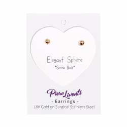 Sphere (small), Screwback Baby Earrings (Rose) - Thumbnail 2