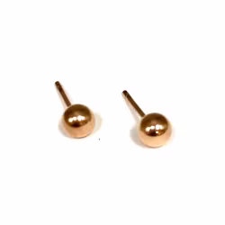 Sphere (small), Screwback Baby Earrings (Rose) - Thumbnail 1