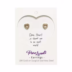 Open Heart Crystals, Everyday Earrings (Rose, Yellow or White) - Thumbnail 7
