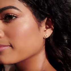 Open Heart Crystals, Everyday Earrings (Rose, Yellow or White) - Thumbnail 8