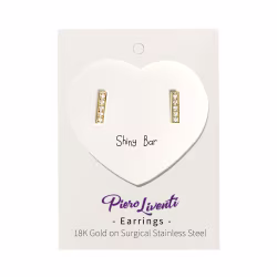 Crystals Bar, Everyday Earrings (Rose, Yellow or White) - Thumbnail 6