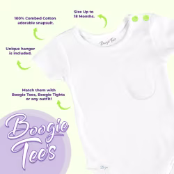 Gray Boogie Tees Bodysuit Tshirt - Natural Wood Button - Thumbnail 6