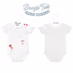 Little Ballerina White Boogie Tee's Crazy Pocket - Thumbnail 1