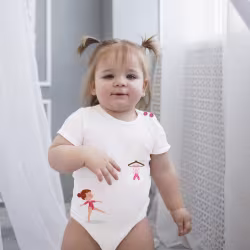 Little Ballerina White Boogie Tee's Crazy Pocket - Thumbnail 2