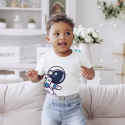 Astronaut White Boogie Tee's Huggie Toons - Thumbnail 2