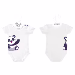 Baby Panda White Boogie Tee's Huggie Toons - Thumbnail 3