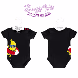 Beach Banana Black Boogie Tee's Huggie Toons - Thumbnail 1