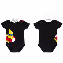 Beach Banana Black Boogie Tee's Huggie Toons - Thumbnail 3