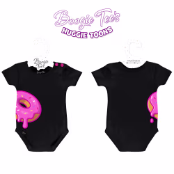 Donut Black Boogie Tee's Huggie Toons - Thumbnail 1