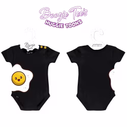 Happy Egg Black Boogie Tee's Huggie Toons - Thumbnail 1