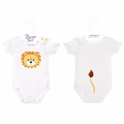 Baby Lion White Boogie Tee's Funny Tails - Thumbnail 3