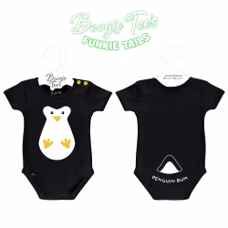 Penguin Bum Black Boogie Tee's Funny Tails - Thumbnail 1