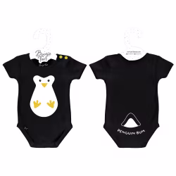 Penguin Bum Black Boogie Tee's Funny Tails - Thumbnail 2