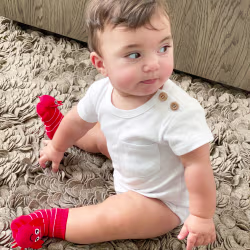Red Crabby Boogie Toes Rattle Socks - Thumbnail 3