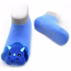 Blue Tricera Triceratops Dinosaur Boogie Toes Rattle Socks - Thumbnail 1