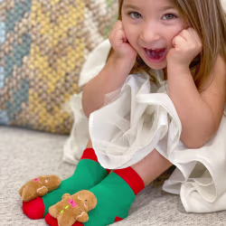 Gingerbread Man Christmas Boogie Toes Rattle Socks - Thumbnail 3