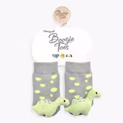 Green Dinosaur Boogie Toes Rattle Socks - Thumbnail 3