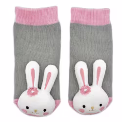 Pink Bunny - Boogie Toes Rattle Socks - Thumbnail 2