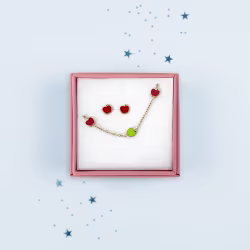 Tiny Apples Boogie Charms Children Bracelet & Earrings Set - Thumbnail 1