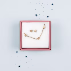 Heart Boogie Charms Children Bracelet & Earrings Set - Thumbnail 1