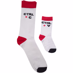 2 pair Sidekicks Ctrl+C Ctrl+V, Daddy and Me Socks Set - Thumbnail 1