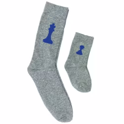 2 pair Sidekicks King Pawn, Daddy and Me Socks Set - Thumbnail 1
