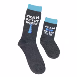 2 pair Sidekicks Man House & Crib, Daddy & Me Socks Set - Thumbnail 1