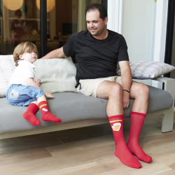 2 pair Sidekicks Drinking Buddies, Daddy and Me Socks Set - Thumbnail 3