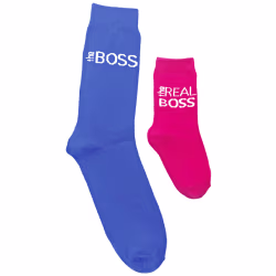 2 pair Sidekicks Boss / Real Boss, Daddy and Me Socks Set - Thumbnail 1
