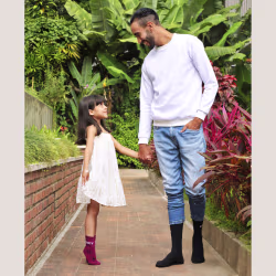 2 pair Sidekicks, Beauty Beast, Daddy and Me Socks Set - Thumbnail 3