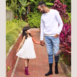 2 pair Sidekicks, Beauty Beast, Daddy and Me Socks Set - Thumbnail 2