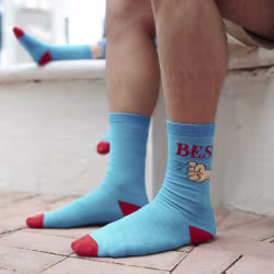 2 pair Sidekicks Best Buds Father Son, Daddy and Me Socks Set - Thumbnail 4