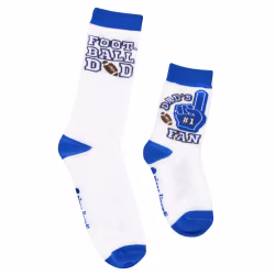 2 pair Sidekicks Football Dad, Daddy & Me Socks Set - Thumbnail 1