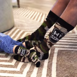 2 pair Sidekicks My Hero My Son, Daddy & Me Socks Set - Thumbnail 2