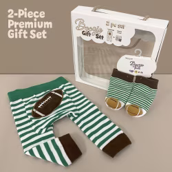 Football, 2-Pc Boogie Toes & Tight Baby Gift Set (6-18m) - Thumbnail 1