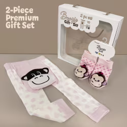 Monkey Girl, 2-Pc Boogie Toes & Tight Baby Gift Set (6-18m) - Thumbnail 1
