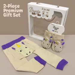 Golden Unicorn, 2-Pc Boogie Toes & Tight Baby Gift Set (6-18m) - Thumbnail 1