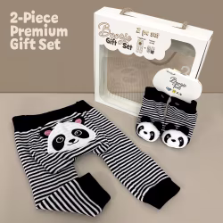 Panda, 2-Pc Boogie Toes & Tight Baby Gift Set (6-18m) - Thumbnail 1