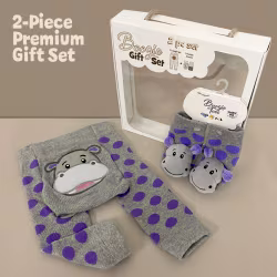 Happy Hippo, 2-Pc Boogie Toes & Tight Baby Gift Set (6-18m) - Thumbnail 1