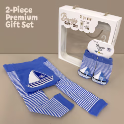 Sailboat, 2-Pc Boogie Toes & Tight Baby Gift Set (6-18m) - Thumbnail 1