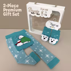 Polar Bear, 2-Pc Boogie Toes & Tight Baby Gift Set (6-18m) - Thumbnail 1