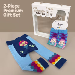 Mermaid, 2-Pc Boogie Toes & Tight Baby Gift Set (6-18m) - Thumbnail 1